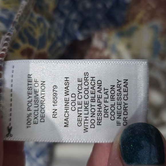 Cupio Women’s Multicolor Patchwork Print Blouse‎ Size XL - Picture 8 of 16